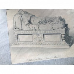 Grabmal der Königin Luise von Preussen - Lithographie, 1860