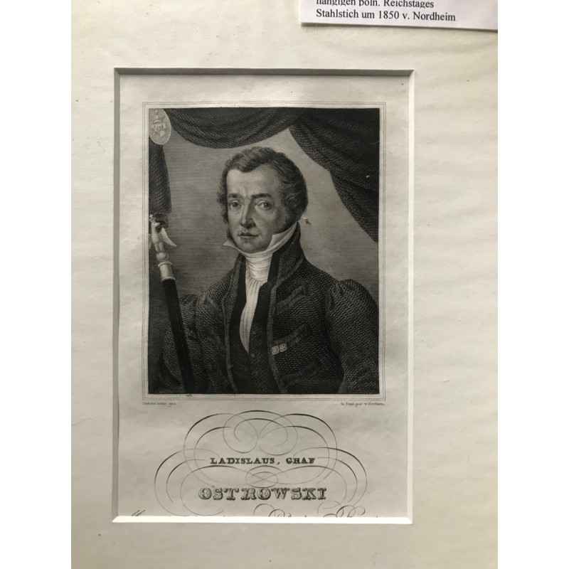 Ladislaus Graf Ostrowski - Stahlstich, 1850
