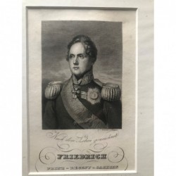Friedrich, Prinzregent v. Sachsen - Stahlstich, 1850