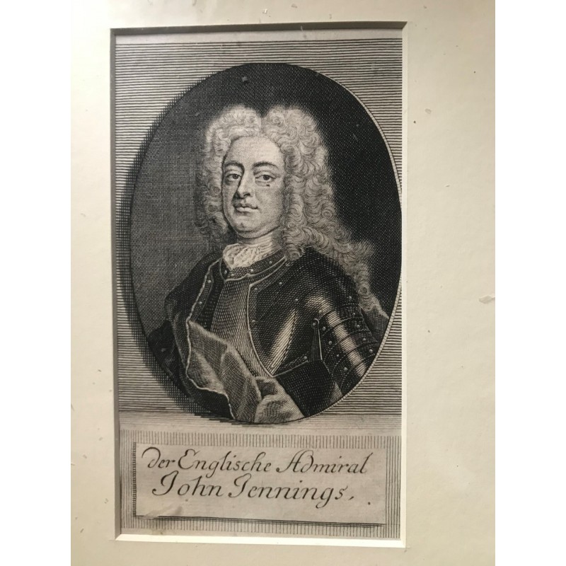 John Jennings, engl. Admiral - Kupferstich, 1780