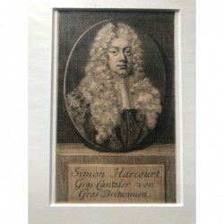 Simon Harcourt, Gros- Cantzler von Gros- Britannien - Kupferstich, 1780