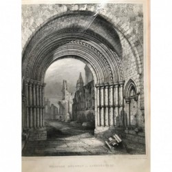 Aberbrothock, Western Dorway - Stahlstich, 1850