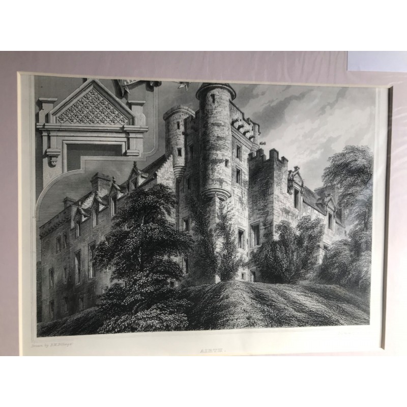 Airth Castle - Stahlstich, 1850
