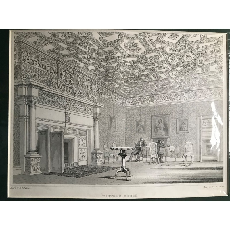 Wintoun House, King Charles's room - Stahlstich, 1850