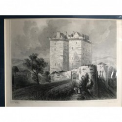 Borthwick Castle - Stahlstich, 1850