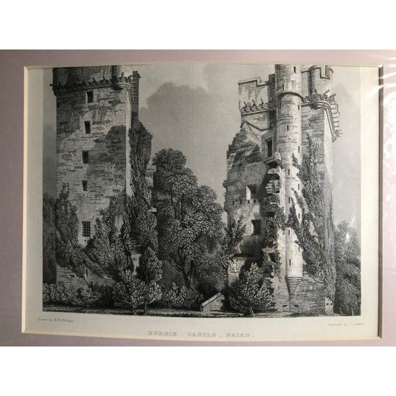 Burgie Castle, Nairn - Stahlstich, 1850