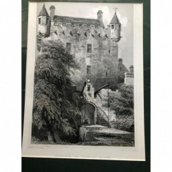 Entrance to Cawdor Castle - Stahlstich, 1850