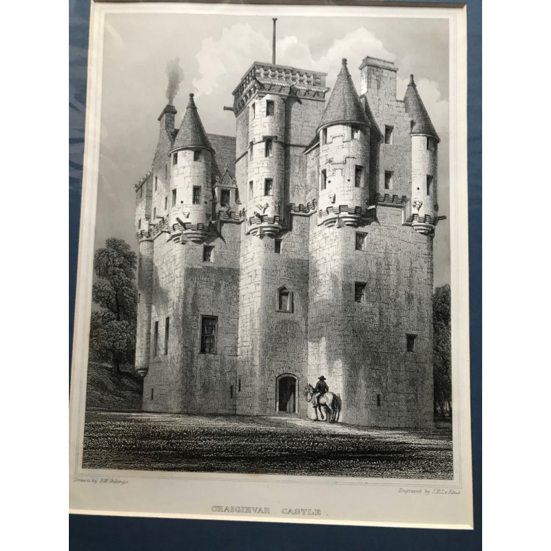 Craigievar Castle - Stahlstich, 1850