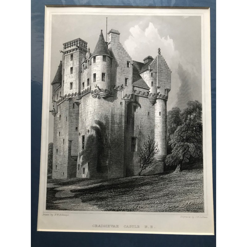 Craigievar Castle N.E. - Stahlstich, 1850