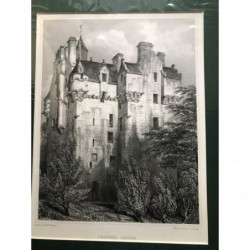 Crathes Castle - Stahlstich, 1850