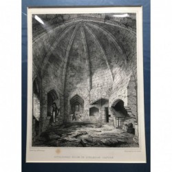 Dirleton Castle - Stahlstich, 1850