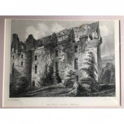 Drochill Castle, Peebles - Stahlstich, 1850