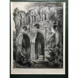 Dryburgh Abbey - Stahlstich, 1850