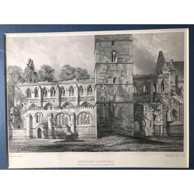 Dunblane Cathedral - Stahlstich, 1850