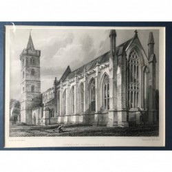 Dunblane Cathedral - Stahlstich, 1850