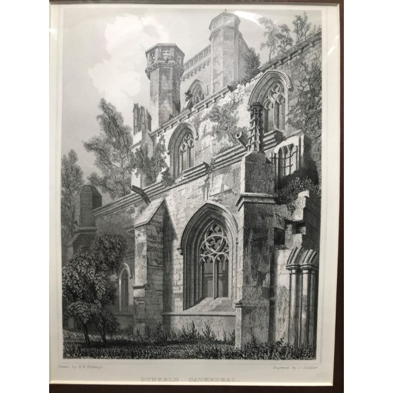 Dunkeld Cathedral - Stahlstich, 1850