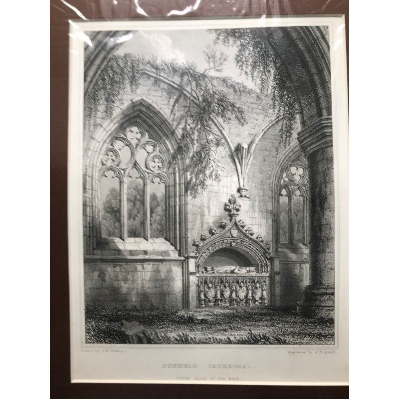 Dunkeld Cathedral - Stahlstich, 1850
