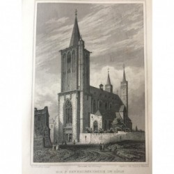 Köln, Ansicht: Die St. Severinskirche in Cöln - Stahlstich, 1847