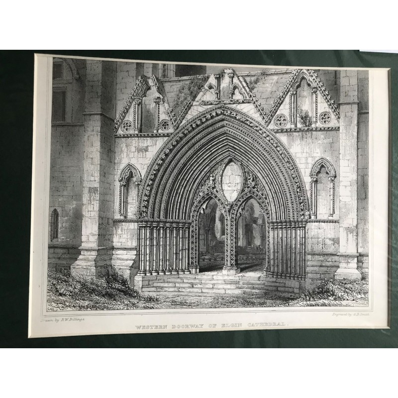 Elgin Cathedral - Stahlstich, 1850