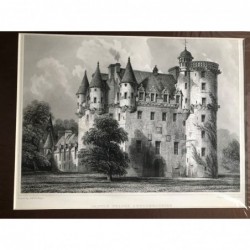 Castle Fraser - Stahlstich, 1850