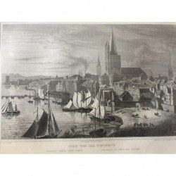 Köln, Gesamtansicht: Cöln von der Westseite - Stahlstich, 1847