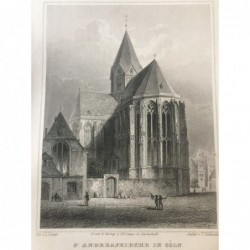 Köln, Ansicht: St. Andreaskirche in Cöln - Stahlstich, 1847