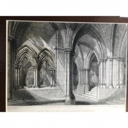 Eastend of the Crypt, Glasgow cathedral - Stahlstich, 1850