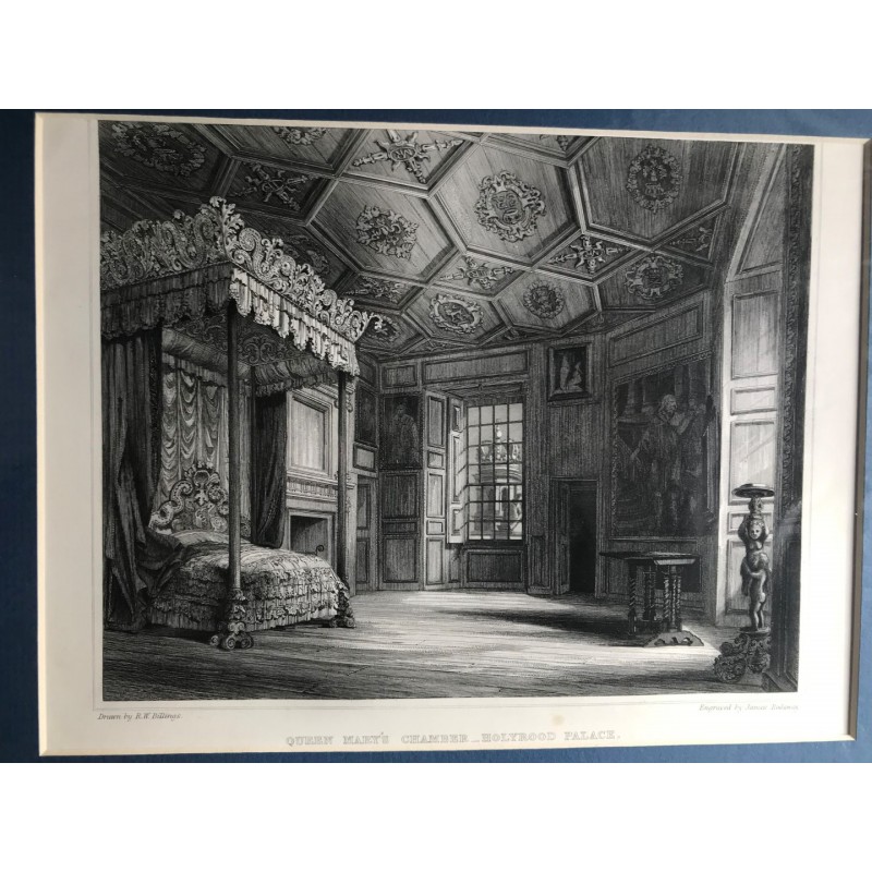 Queen Mary's Chamber in Holyrood House - Stahlstich, 1850