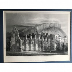 Holyrood Chapel and Palace - Stahlstich, 1850