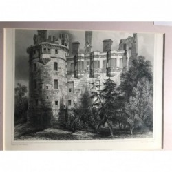 Huntly Castle, Aberdeenshire - Stahlstich, 1850