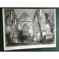 Iona: The Choir looking East - Stahlstich, 1850