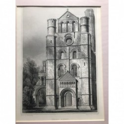 Kelso Abbey. The North Transept - Stahlstich, 1850