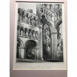Kelso Abbey: Interior of... - Stahlstich, 1850