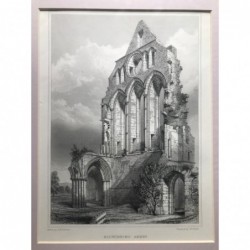 Kilwinning Abbey, the South Transept - Stahlstich, 1850