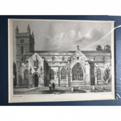 Linlithgow Church, South View - Stahlstich, 1850