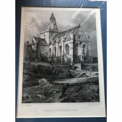 Church of St. Monance, Fife - Stahlstich, 1850
