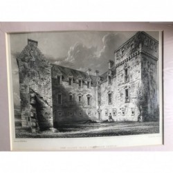 Newark Castle: The court Yard of... - Stahlstich, 1850