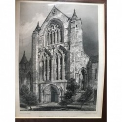 Paisley Abbey: West Front of... - Stahlstich, 1850