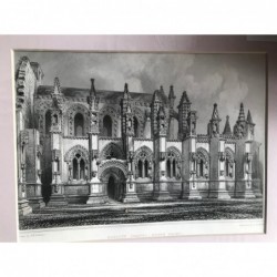 Rosslyn Chapel, South Front - Stahlstich, 1850