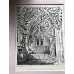 Rosslyn Chapel, the eastern Aisle - Stahlstich, 1850