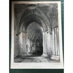 Seton Chapel. Interior... - Stahlstich, 1850