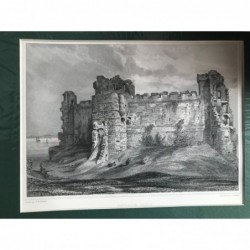 Tantallon Castle - Stahlstich, 1850