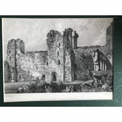 Tantallon Castle: The court yard... - Stahlstich, 1850