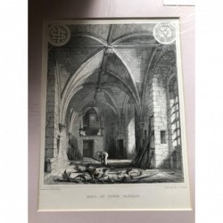 Towie Barclay: Hall at... - Stahlstich, 1850