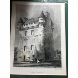 Udny Castle - Stahlstich, 1850