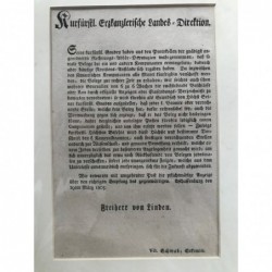 Dekret Aschaffenburg wg Vorlage von Belegen - Buchdruck, 1805