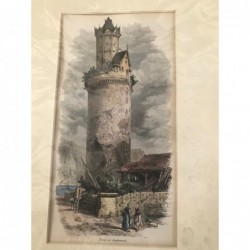 Andernach, Turm - Holzstich, 1878