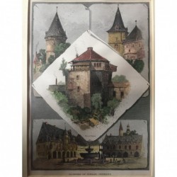 Goslar, 4 Ansichten auf 1 Blatt - Holzstich, 1878