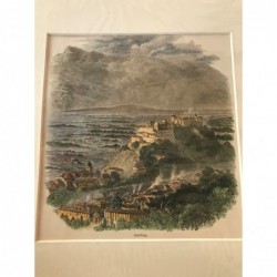 Salzburg, Gesamtansicht - Holzstich, 1878