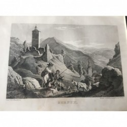Bad Berneck, Gesamtansicht - Stahlstich, 1857